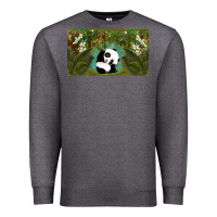 Charcoal Heather cute panda Premium Sweatshirt - TumblerDesignByShophia