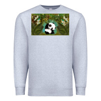 Heather Grey cute panda Premium Sweatshirt - TumblerDesignByShophia