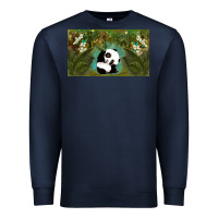 Navy cute panda Premium Sweatshirt - TumblerDesignByShophia