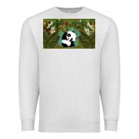 Oatmeal Heather cute panda Premium Sweatshirt - TumblerDesignByShophia
