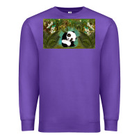 Purple cute panda Premium Sweatshirt - TumblerDesignByShophia