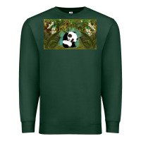 Sports Green cute panda Premium Sweatshirt - TumblerDesignByShophia