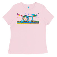 Bubblegum Pink lgbtq gay  libbey glass Ladies Tee - HRA Design Shop