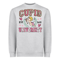 Heather Grey cupid university Heavyweight Sweatshirt - MaliasSmallBusiness