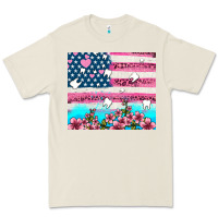 Bone american flag and teeth with flowers Premium Tee - AdoDesignShop