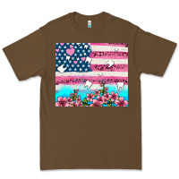 Cacao american flag and teeth with flowers Premium Tee - AdoDesignShop