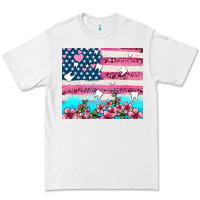 White american flag and teeth with flowers Premium Tee - AdoDesignShop