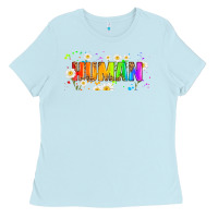Baby Blue lgbtq human  libbey glass Ladies Tee - HRA Design Shop