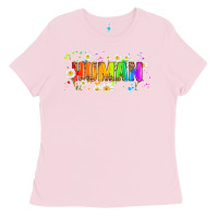 Bubblegum Pink lgbtq human  libbey glass Ladies Tee - HRA Design Shop