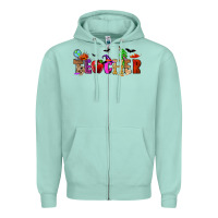 Seafoam Halloween Teacher Zipper Hoodie - RanaPortraitStore