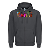 Smoke Halloween Teacher Zipper Hoodie - RanaPortraitStore