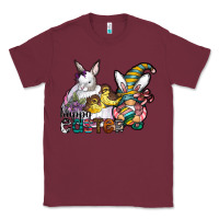 Burgundy Happy Easter Classic Tee - CowhideDigitalArt