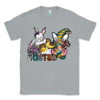 Heather Grey Happy Easter Classic Tee - CowhideDigitalArt