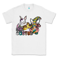 White Happy Easter Classic Tee - CowhideDigitalArt