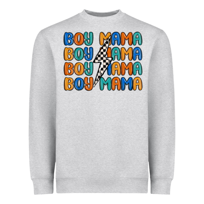 Boy Mama Lightning Bolt Heavyweight Sweatshirt by MaliasSmallBusiness | Teevron