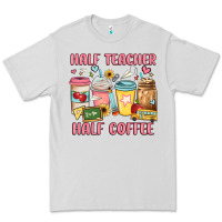 Dove Grey half teacher half coffee Premium Tee - JahusDesignShop