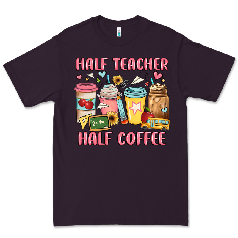 Half Teacher Half Coffee Premium Tee by JahusDesignShop | Teevron