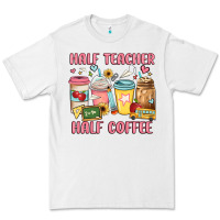 White half teacher half coffee Premium Tee - JahusDesignShop