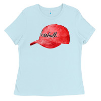 Baby Blue blue baseball cap fa element Ladies Tee - FaDigitalArtStudio