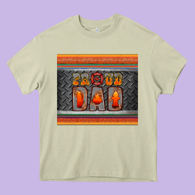 Proud Dadtumbler Heavy Core Tee Designed By Hra Design Shop
