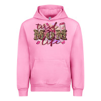 Fuchsia Pink Tired mom life Urban Hoodie - FaDigitalArtStudio