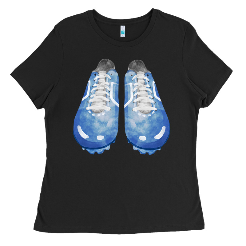 Blue Cleats Fa Element Ladies Tee by FaDigitalArtStudio | Teevron