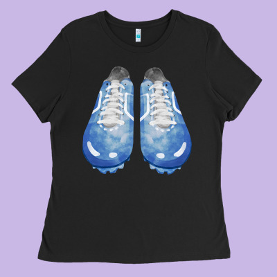 Blue Cleats Fa Element Ladies Tee Designed By Fadigitalartstudio