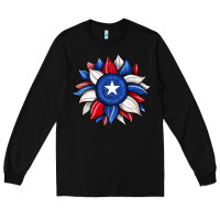 Black sunflower texas flag 2 Long Sleeve Tee - JahusDesignShop