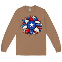 Toasted Coconut sunflower texas flag 2 Long Sleeve Tee - JahusDesignShop