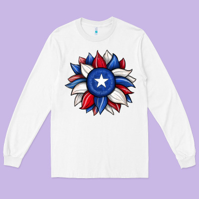 Sunflower Texas Flag 2 Long Sleeve Tee Designed By Jahusdesignshop