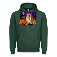 Sports Green Halloween english bulldog Zipper Hoodie - RanaPortraitStore