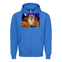 True Royal Halloween english bulldog Zipper Hoodie - RanaPortraitStore