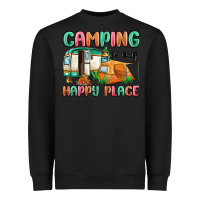 Black camping is my happy place Heavyweight Sweatshirt - MaliasSmallBusiness