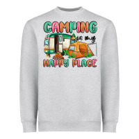 Heather Grey camping is my happy place Heavyweight Sweatshirt - MaliasSmallBusiness