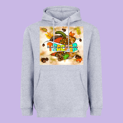 Fall Teacher Pumpkin Heavyweight Hoodie Designed By Tumblerdesignbyshophia