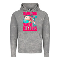 Cloud Rock save the water kittens axolotl Vintage Hoodie - Jasminsmagicworld