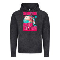 Vintage Black save the water kittens axolotl Vintage Hoodie - Jasminsmagicworld
