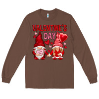 Chestnut valentines day with gnomies Long Sleeve Tee - NancyCooperArtShop