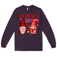 Plum valentines day with gnomies Long Sleeve Tee - NancyCooperArtShop