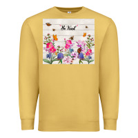 Antique Gold be kind wildflower Premium Sweatshirt - TumblerDesignByShophia