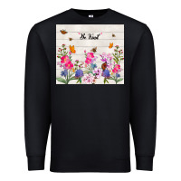 Black be kind wildflower Premium Sweatshirt - TumblerDesignByShophia