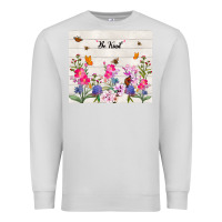 Dove Grey be kind wildflower Premium Sweatshirt - TumblerDesignByShophia