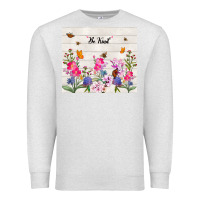 Oatmeal Heather be kind wildflower Premium Sweatshirt - TumblerDesignByShophia