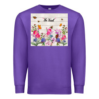 Purple be kind wildflower Premium Sweatshirt - TumblerDesignByShophia