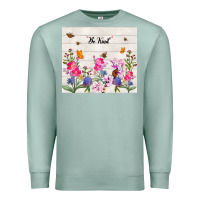 Seafoam be kind wildflower Premium Sweatshirt - TumblerDesignByShophia