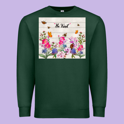 Be Kind Wildflower Premium Sweatshirt Designed By Tumblerdesignbyshophia