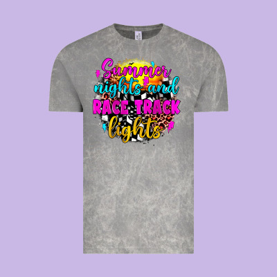 Summer Nights And Race Track Lights Vintage Tee Designed By Jahusdesignshop
