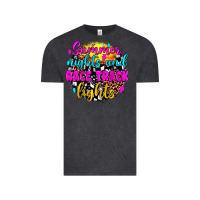 Vintage Black summer nights and race track lights Vintage Tee - JahusDesignShop