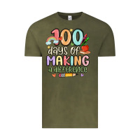 Vintage Olive 100 days of making a difference Vintage Tee - MaliasSmallBusiness