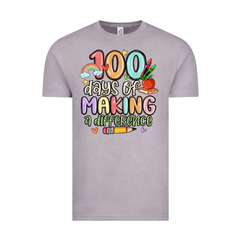 100 Days Of Making A Difference Vintage Tee by MaliasSmallBusiness | Teevron